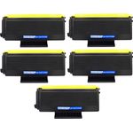 5 Pack Brother TN650 Black Compatible High-Yield Toner Cartridge (Replaces TN620)