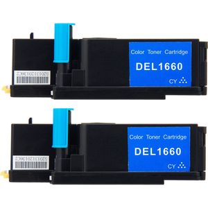 2 Pack Dell 332-0400 Cyan Compatible Toner Cartridges (5R6J0)