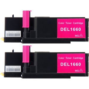 2 Pack Dell 332-0401 Magenta Compatible Toner Cartridges (4J0X7)