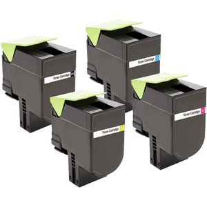 4 Pack Lexmark CS417 / 517 High-Yield Remanufactured Toner Cartridges