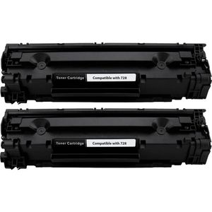 2 Pack Canon 128 Black Compatible Toner Cartridges (3500B001AA)