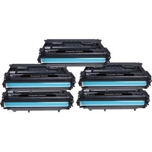 5 Pack HP 37A Black Compatible Laser Toner Cartridge (CF237A)
