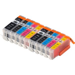 10 Pack Canon PGI-280XXL & CLI-281XXL Compatible Super High-Yield Ink Cartridges