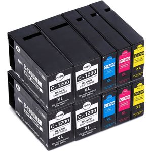 10 Pack Canon Compatible PGI-1200XL High-Yield Ink Cartridges