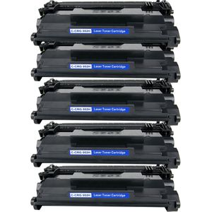 5 Pack Canon 052H Black Compatible High-Yield Toner Cartridge (2200C001)