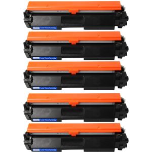 5 Pack Canon 051 Black Compatible High-Yield Toner Cartridge