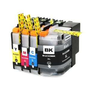 4 Pack Brother LC229 & LC225 Compatible Super High-Yield Ink Cartridges
