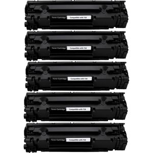 5 Pack Canon 128 Black Compatible Toner Cartridges (3500B001AA)