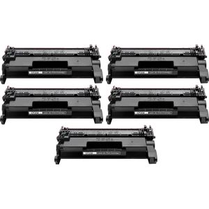 5 Pack HP 58X Black Compatible High-Yield Toner Cartridge (CF258X)