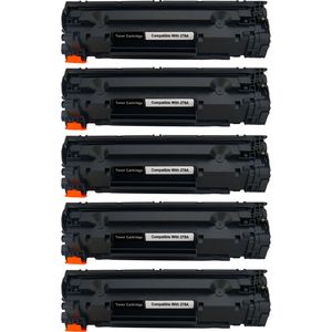 5 Pack HP 78A Black Compatible Toner Cartridge (CE278A)