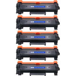 5 Brother TN760 Black Compatible High-Yield Toner Cartridge (Replaces TN730)