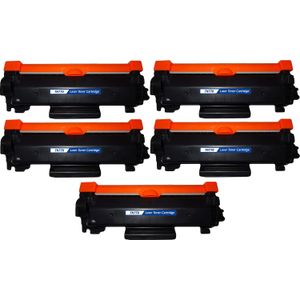5 Pack Brother TN770 Black Compatible Super High-Yield Toner Cartridges