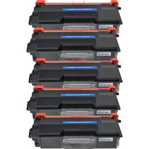 5 Pack Brother TN850 Black Compatible High-Yield Toner Cartridge (Replaces TN820)
