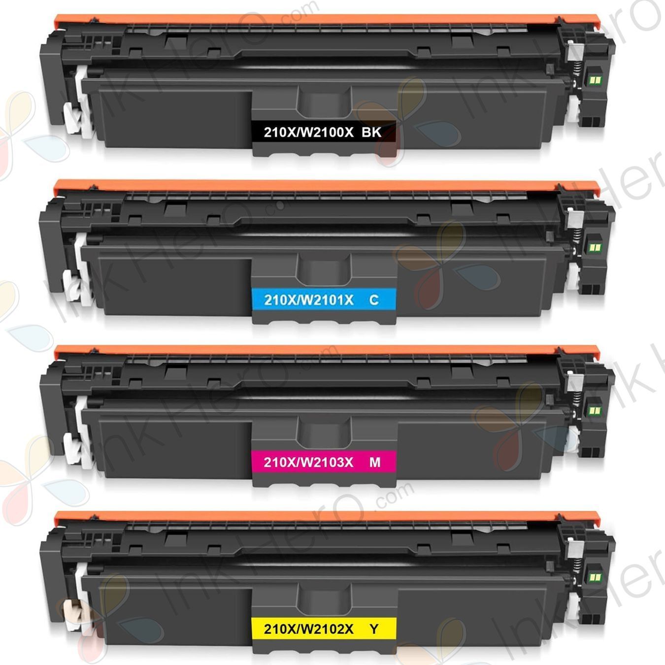 Teletoner 4-Pack W2100X / 210X Toner Cartridges (with Chip) For HP Color LaserJet Pro MFP 4301fdn, 4201dn – Black, Cyan, Magenta, Yellow