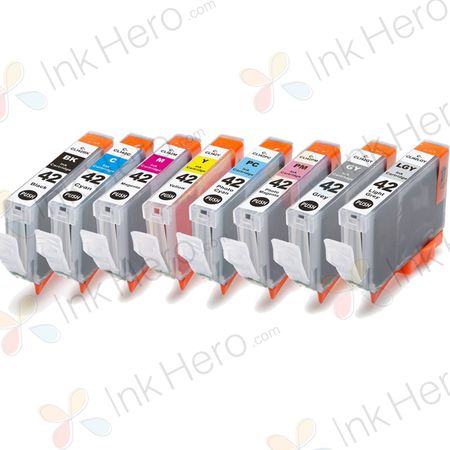 8-Pack CLI-42 Ink Cartridges For Canon PIXMA PRO-100 - Color, Black, Cyan, Magenta, Yellow