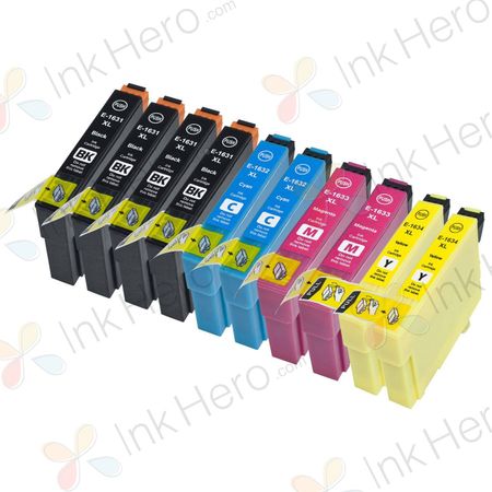 Cartouches d’encre compatibles Epson 16XL XXL – haute capacité, lot de 10