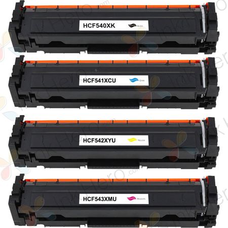 Cartouches de toner compatibles HP 203X – haute capacité, lot de 4