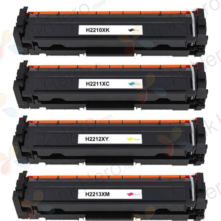 Cartucce toner compatibili HP 207X – alta capacità, confezione da 4 pezzi