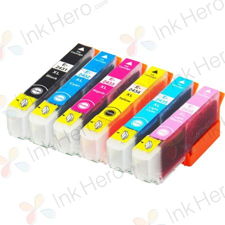 Cartucce d'inchiostro compatibili Epson 24XL – alta capacità, confezione da 6 pezzi