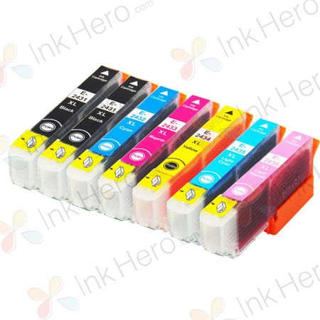 Cartucce d'inchiostro compatibili Epson 24XL – alta capacità, confezione da 7 pezzi