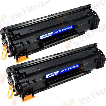 Kompatible tonerpatroner HP 83A – sort, pakke med 2 stk. (CF283A)