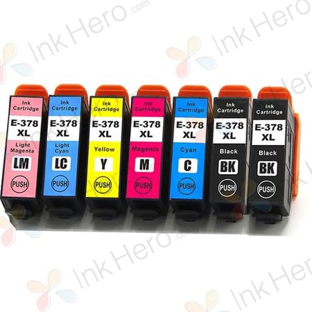 Cartucce d'inchiostro compatibili Epson 378XL – alta capacità, confezione da 7 pezzi