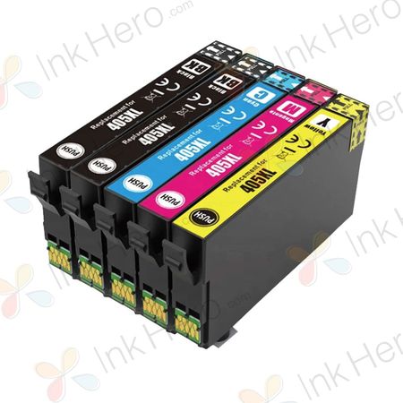Cartușe de cerneală compatibile Epson 405XL – capacitate mare, pachet de 5 bucăți