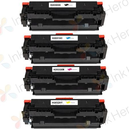 Suderinamos tonerio kasetės HP 415X – didelė talpa, 4 vnt. pakuotė