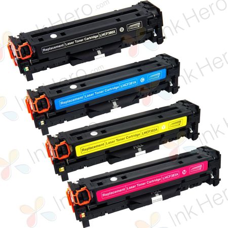 Cartouches de toner compatibles HP 312X / HP 312A – haute capacité, lot de 4