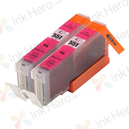 Kompatible Tintenpatronen Canon CLI-551XL – Magenta, hohe Kapazität, 2er-Pack