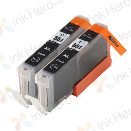 Kompatible Tintenpatronen Canon CLI-551XL – Schwarz, hohe Kapazität, 2er-Pack