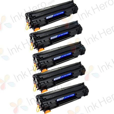 Suderinamos tonerio kasetės HP 83A – juoda, 5 vnt. pakuotė (CF283A)