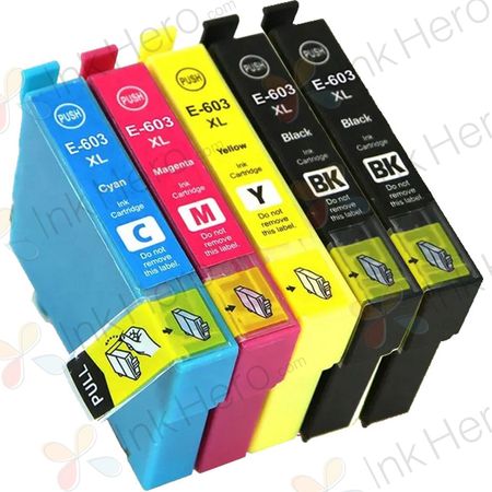 Cartușe de cerneală compatibile Epson 603XL – capacitate mare, pachet de 5 bucăți