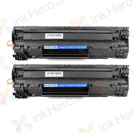 Suderinamos tonerio kasetės HP 79A – juoda, 2 vnt. pakuotė (CF279A)