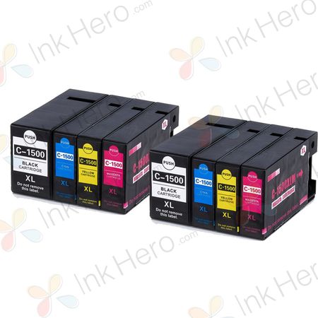 Kompatible Tintenpatronen Canon PGI-1500XL – hohe Kapazität, 8er-Pack
