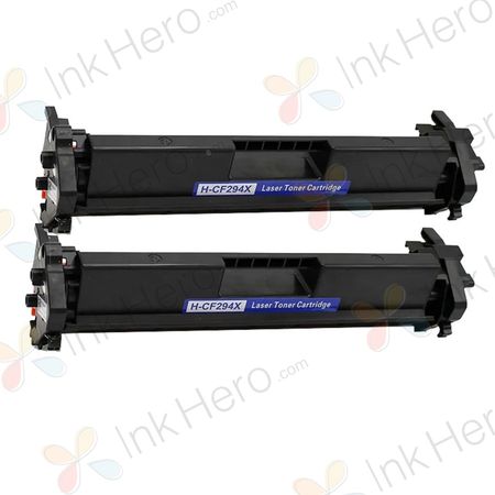 Suderinamos tonerio kasetės HP 94X – juoda, didelė talpa, 2 vnt. pakuotė (CF294X)
