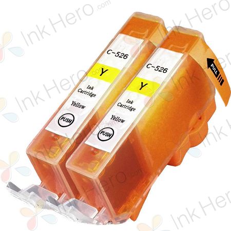 Cartucce d'inchiostro compatibili Canon CLI-526Y – giallo, confezione da 2 pezzi