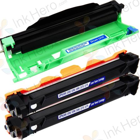 Kit toner et tambour compatible Brother TN1050, DR1050 – lot de 3