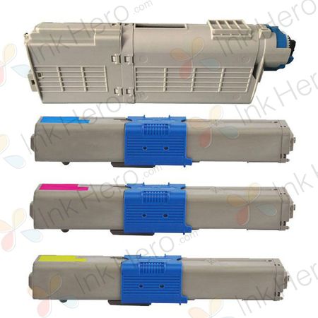 Suderinamos tonerio kasetės Oki C332 / MC363 – 4 vnt. pakuotė
