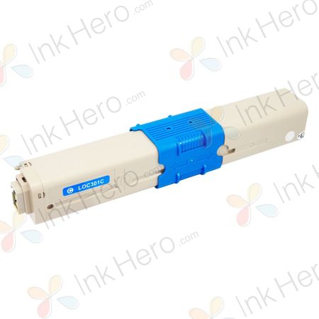 Cartouche de toner compatible Oki 44973535 C301 / C321 – cyan, capacité standard
