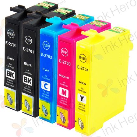 Kompatible Tintenpatronen Epson 27XL – hohe Kapazität, 5er-Pack