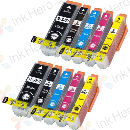 Compatibele inktcartridges voor Epson 33XL – hoge capaciteit, verpakking van 10