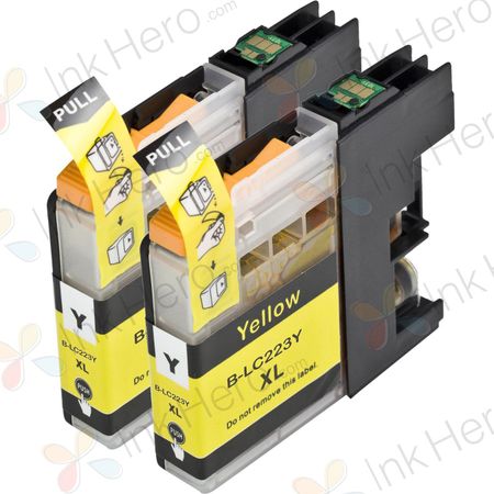 Kompatible Tintenpatronen Brother LC223 – Gelb, hohe Kapazität, 2er-Pack (ersetzt LC221)