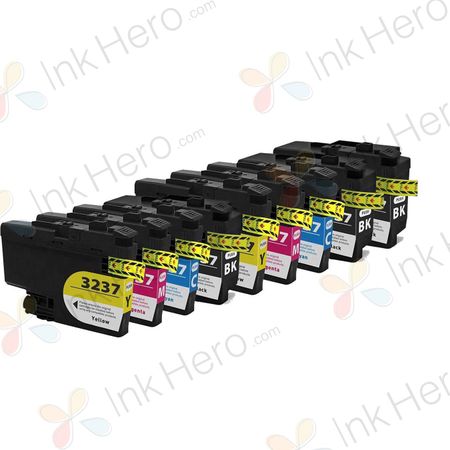 Cartucce d'inchiostro compatibili Brother LC3237 – capacità super elevata, confezione da 9 pezzi