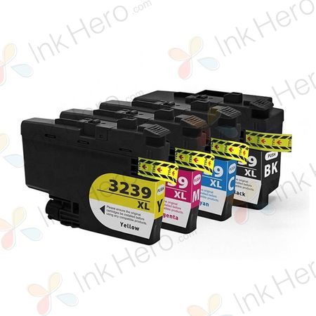 Cartucce d'inchiostro compatibili Brother LC3239 – capacità ultra elevata, confezione da 4 pezzi