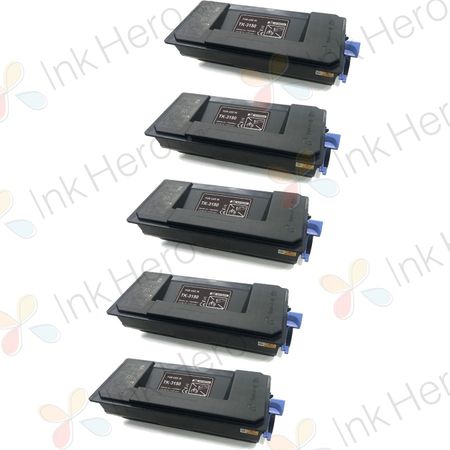 Cartouches de toner compatibles Kyocera TK-3150 – noir, lot de 5
