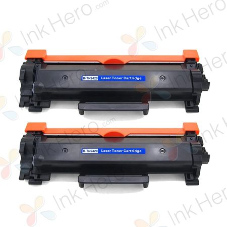 Cartușe de toner compatibile Brother TN2420 – negru, capacitate mare, pachet de 2 bucăți