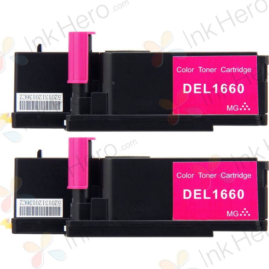 2 Pack Dell 332-0401 Magenta Compatible Toner Cartridges (4J0X7)