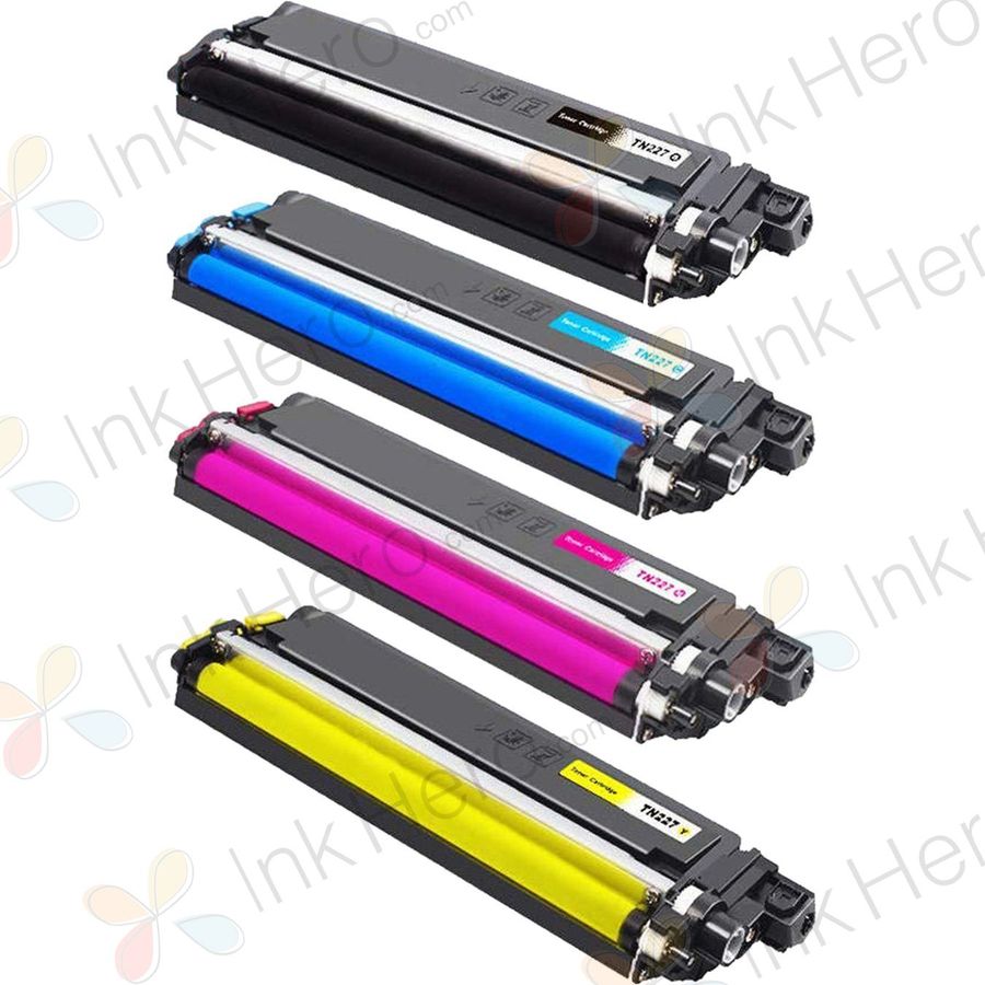 4 Pack Brother TN227 Compatible High-Yield Toner Cartridges (Replaces TN223)