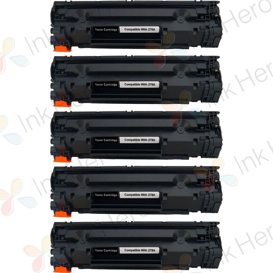 5 Pack HP 78A Black Compatible Toner Cartridge (CE278A)